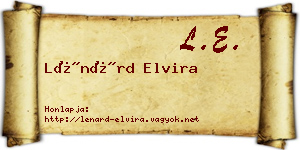 Lénárd Elvira névjegykártya